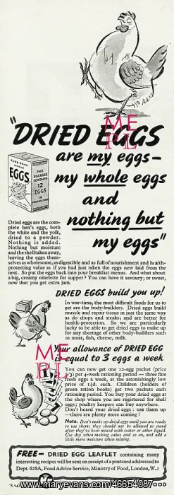 : Advert for the Ministry of Food 1943 : Advert for the Ministry of Food 1943