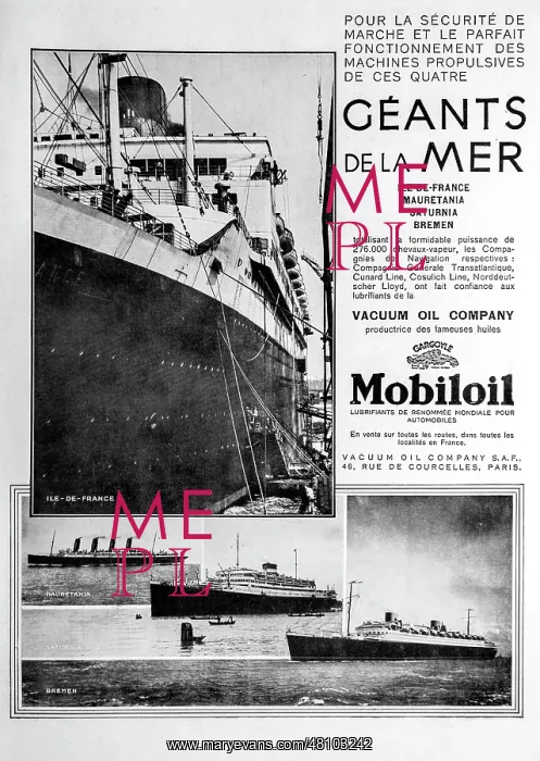 : Advert for Mobiloil in magazine : Advert for Mobiloil in magazine