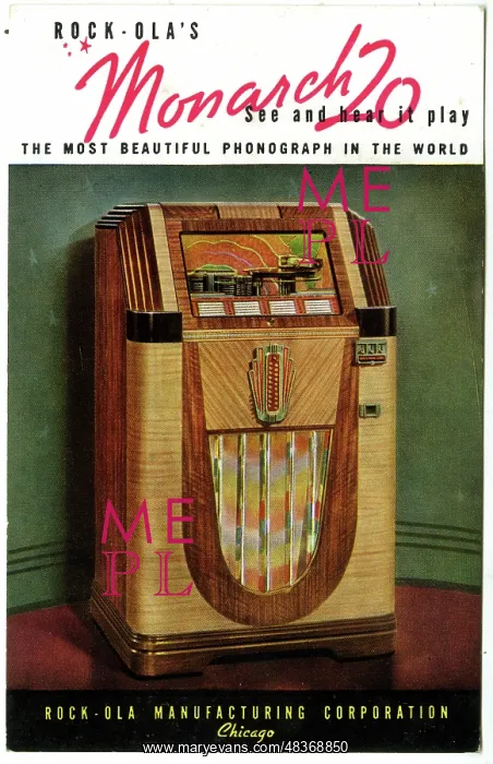  : Advert, Monarch 20 jukebox
