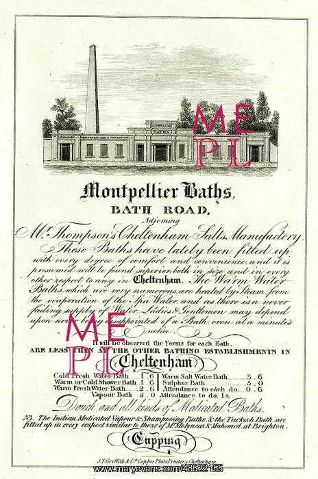 : Advert, Montpellier Baths, Bath Road, Cheltenham : Advert, Montpellier Baths, Bath Road, Cheltenham