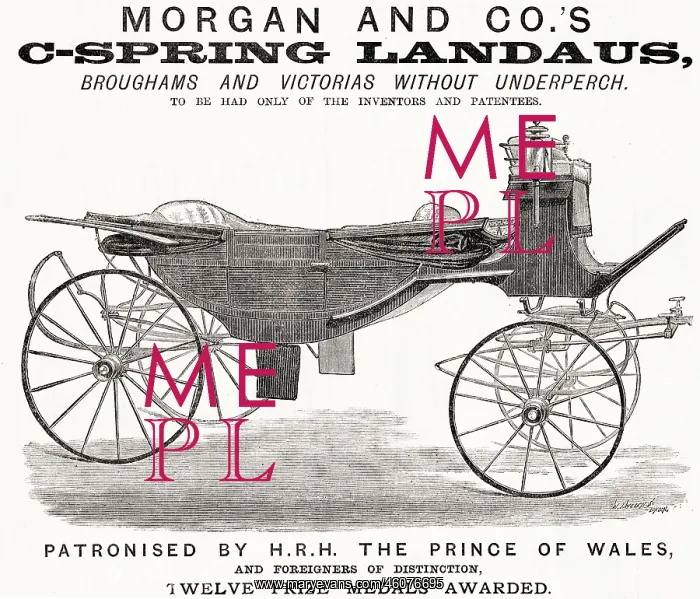 : Advert for Morgan and Co.'s - C-Spring Carriage 1882 : Advert for Morgan and Co.'s - C-Spring Carriage 1882