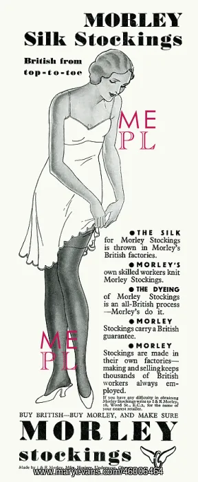 : Advert for Morley silk stockings 1931 : Advert for Morley silk stockings 1931