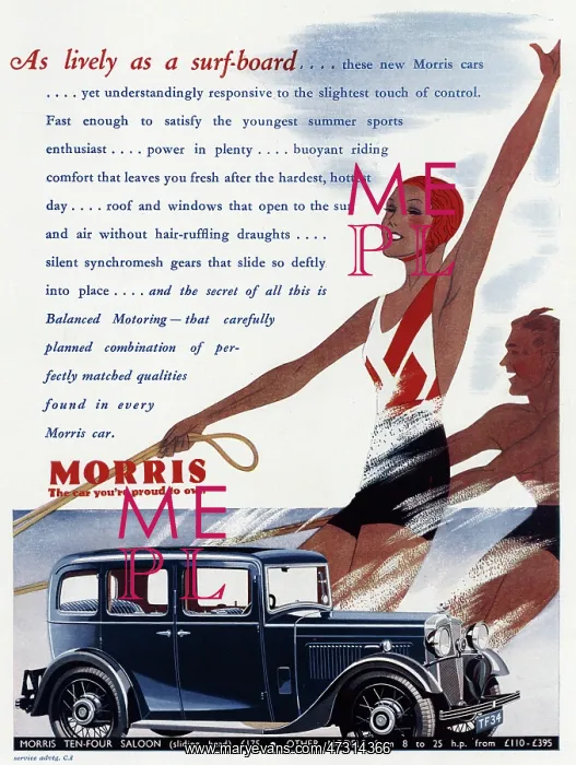 : Advert for Morris cars 1934 : Advert for Morris cars 1934