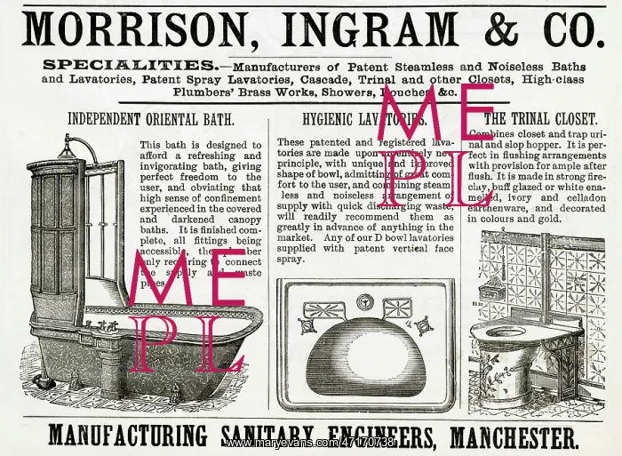  : Advert for Morrison, Ingram & Son bath and lavatories 1888