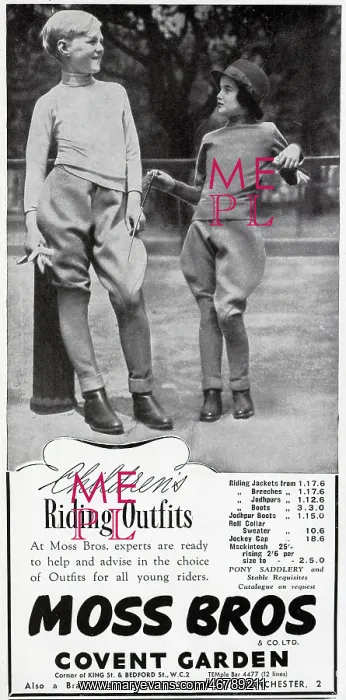 : Advert for Moss Bros : Advert for Moss Bros