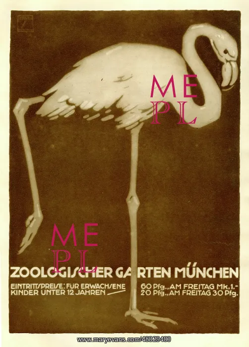 : Advertisement for the Munich Zoological Gardens : Advertisement for the Munich Zoological Gardens