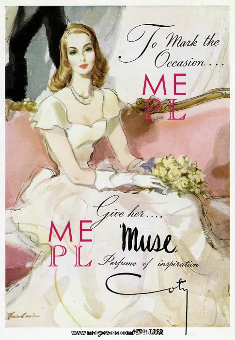 : Advert for Muse fragrance 1948 : Advert for Muse fragrance 1948