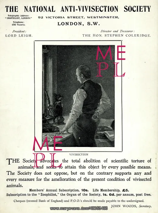 : Advert, The National Anti-Vivisection Society : Advert, The National Anti-Vivisection Society