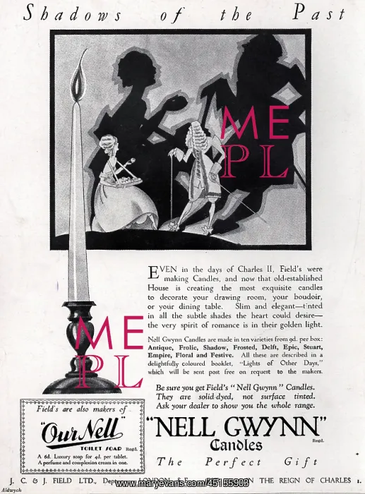  : Advertisement for Nell Gwynn Candles