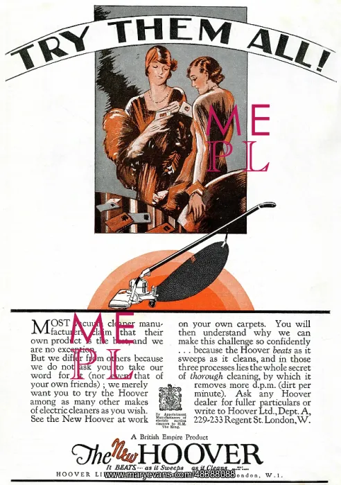  : Advert, The New Hoover Vacuum Cleaner