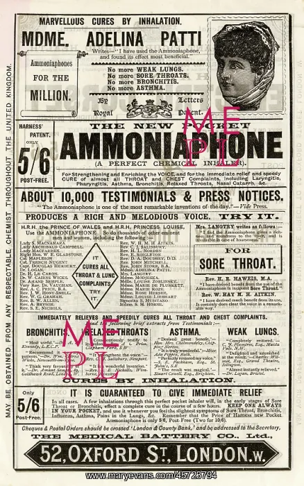 : Advertisement - The new pocket Ammoniaphone : Advertisement - The new pocket Ammoniaphone
