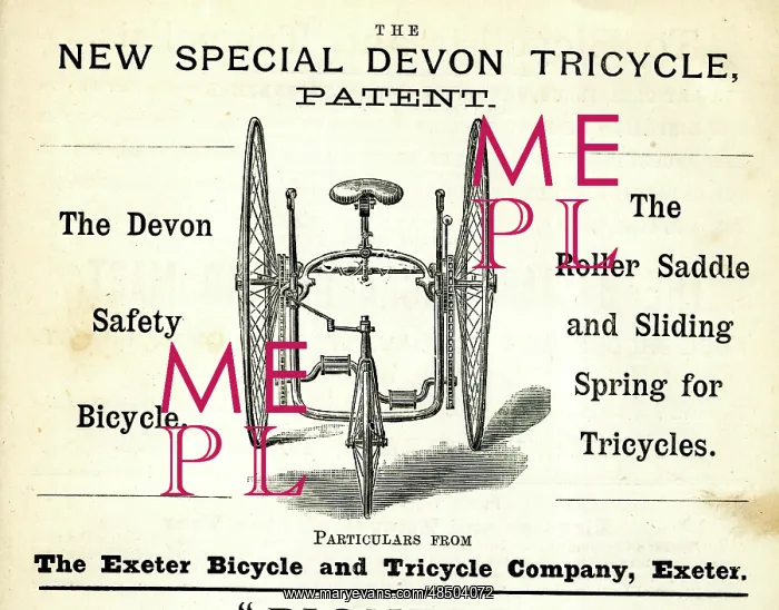 : Advertisement, New Special Devon Tricycle : Advertisement, New Special Devon Tricycle