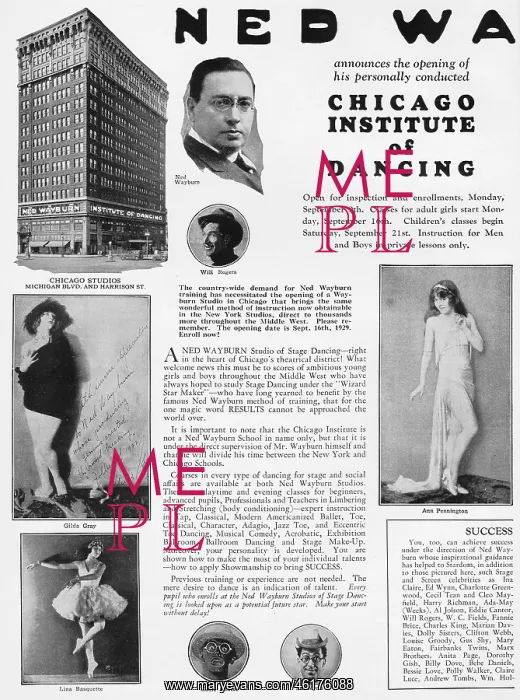 : Advert for New Wayburn's Institute of Dancing : Advert for New Wayburn's Institute of Dancing