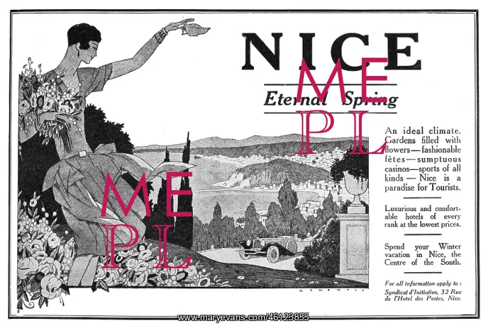 : Advertisement for Nice on the French Riviera : Advertisement for Nice on the French Riviera