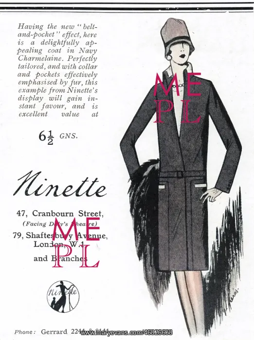  : Advert for Ninette, 1927