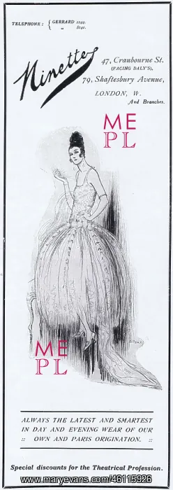  : Advert for Ninette couture (London) 1920s