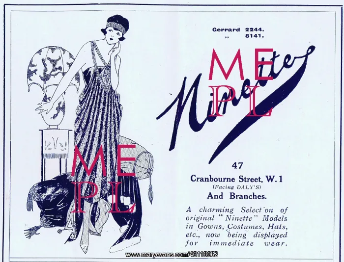  : Advert for Ninette couture (London) 1920s