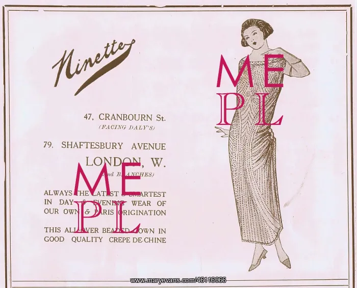  : Advert for Ninette couture (London) 1920s