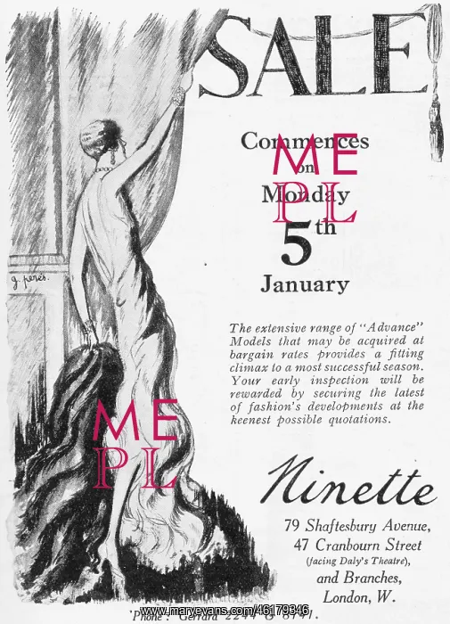  : Advert for Ninette Couture, London, 1925