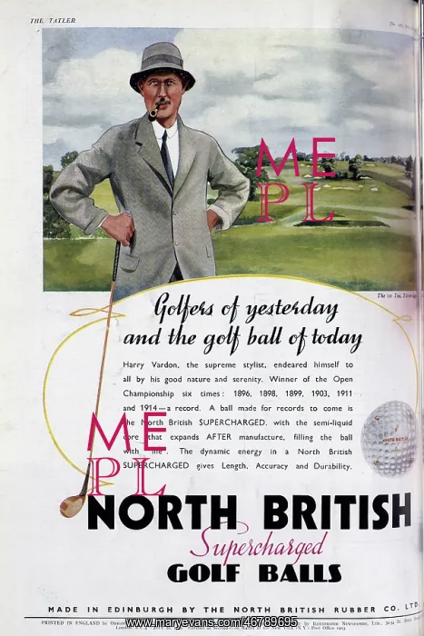 : Advert for North British Supercharged Golf Balls : Advert for North British Supercharged Golf Balls