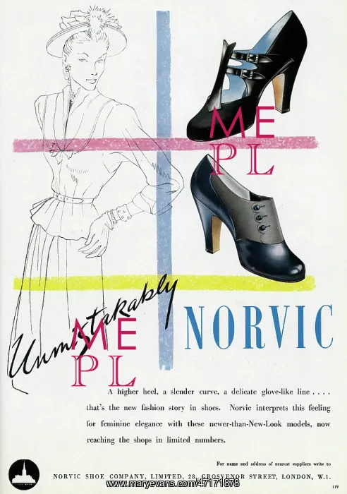 : Advert for Norvic shoes 1948 : Advert for Norvic shoes 1948