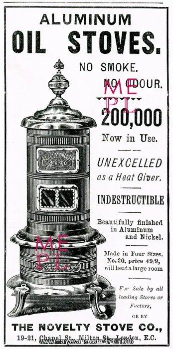  : Advert for Novelty Stoves Co. 1899