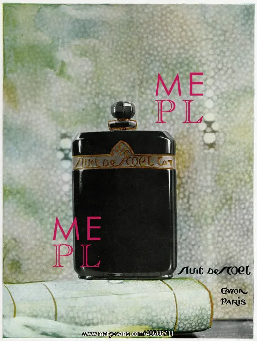 : Advertisement for Nuit de Noel perfume by Caron : Advertisement for Nuit de Noel perfume by Caron