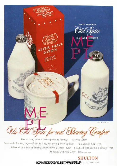 : Advertisement for Old Spice shaving products : Advertisement for Old Spice shaving products