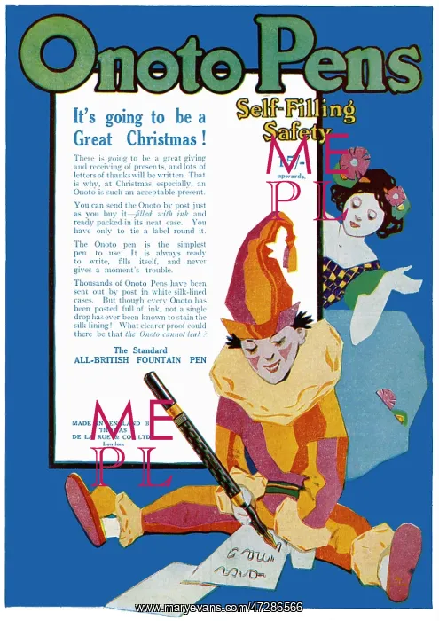  : Advert for Onoto pens 1919
