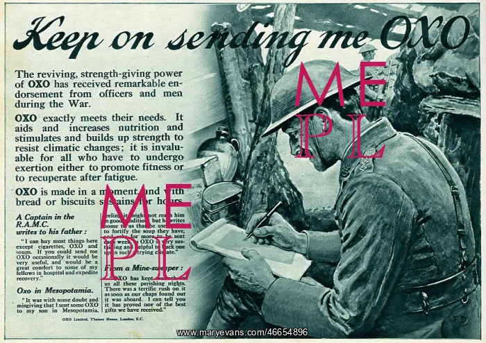 : Advert for OXO in WWI : Advert for OXO in WWI