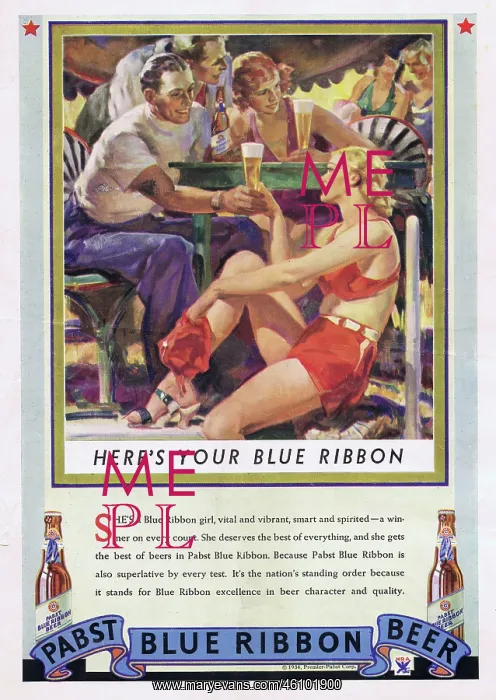  : Advert for Pabst Blue Ribbon Beer (1934)
