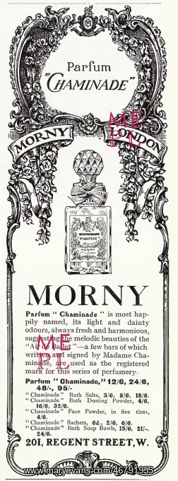 : Advert for Parfum Chaminade by Morny : Advert for Parfum Chaminade by Morny