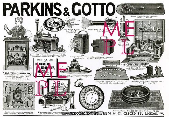 : Advert for Parkins and Gotto 1905 : Advert for Parkins and Gotto 1905