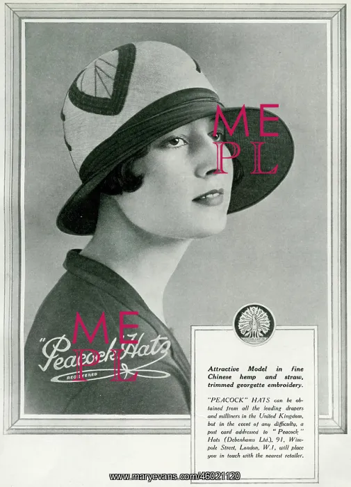 : Advert for Peacock hats 1928 : Advert for Peacock hats 1928