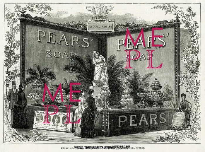 : Advert for Pears Soap 1884 : Advert for Pears Soap 1884