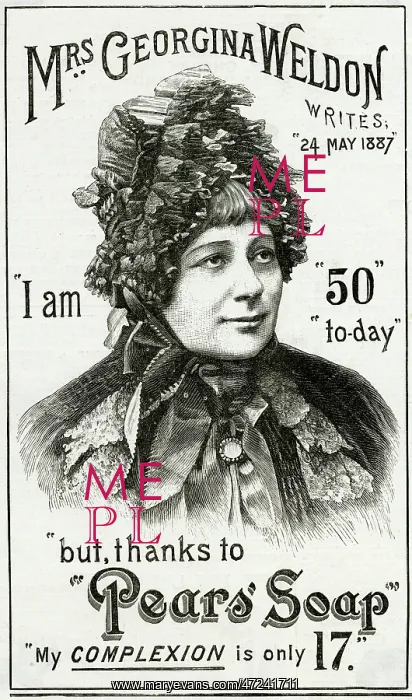 : Advert in Pears, soap 1888 : Advert in Pears, soap 1888