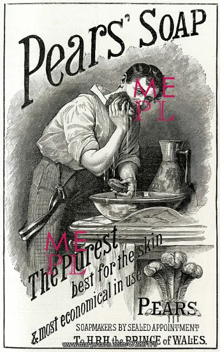 : Advert for Pears Soap 1889 : Advert for Pears Soap 1889