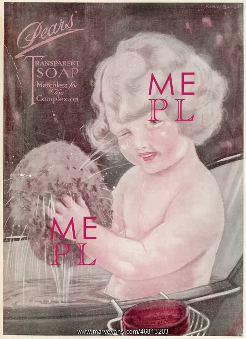 : Advert for Pears Soap 1920 : Advert for Pears Soap 1920