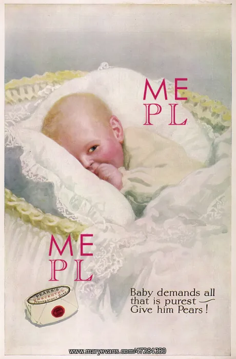 : Advert for Pears Soap 1923 : Advert for Pears Soap 1923