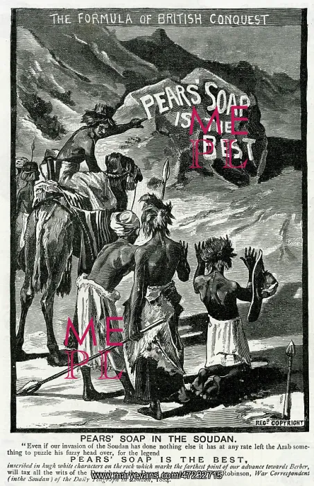 : Advert for Pears soap in the Sudan 1887 : Advert for Pears soap in the Sudan 1887