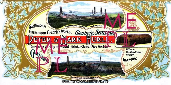 : Advert, Peter & Mark Hurll, Brick and Sewer Pipes, Glenboig : Advert, Peter & Mark Hurll, Brick and Sewer Pipes, Glenboig
