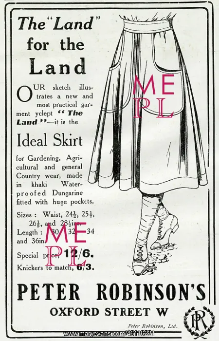 : Advert for Peter Robinson's practical garment 1916 : Advert for Peter Robinson's practical garment 1916