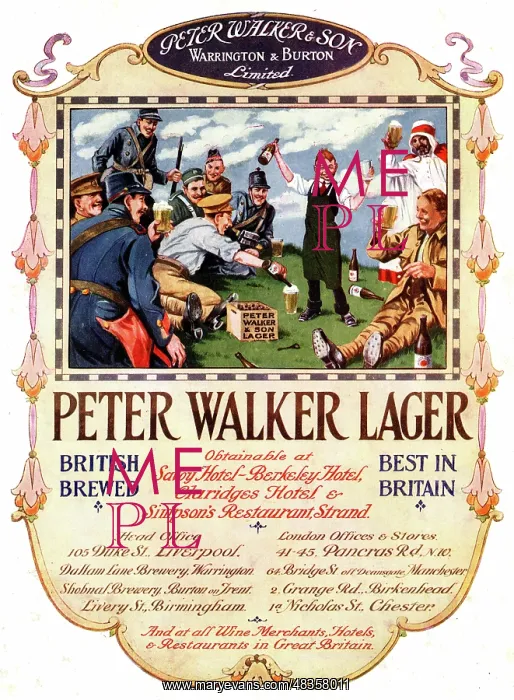  : Advert, Peter Walker Lager