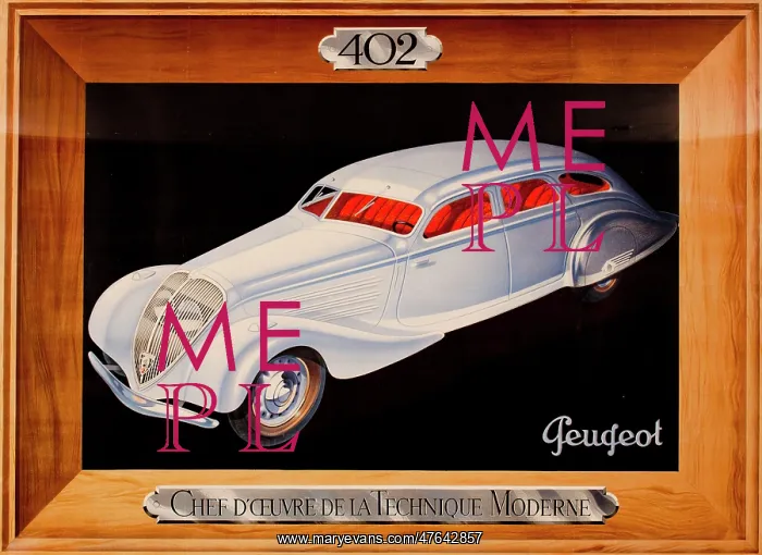  : Advertisement for Peugeot 402 car
