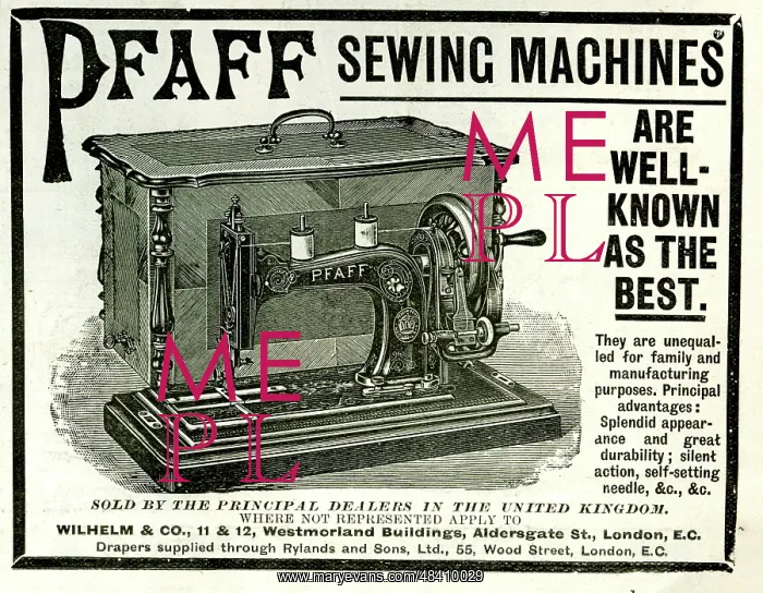 : Advert, Pfaff Sewing Machines : Advert, Pfaff Sewing Machines