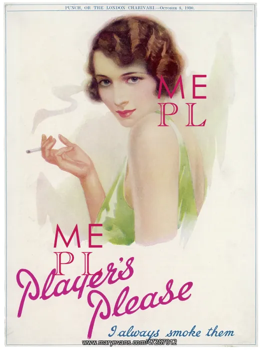 : Advert for Player's Please 1930 : Advert for Player's Please 1930