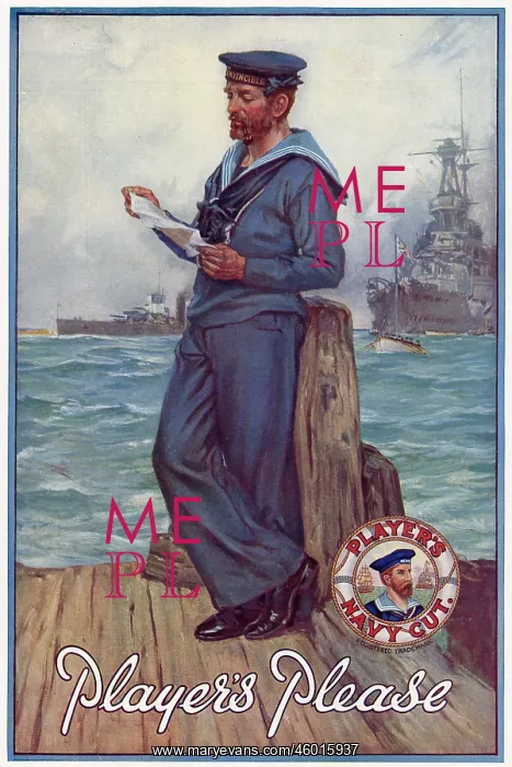 : Advert for Player's Navy-Cut 1930 : Advert for Player's Navy-Cut 1930
