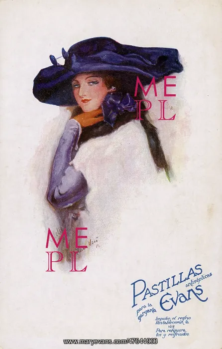 : Advertisement on a postcard, Evans Pastilles : Advertisement on a postcard, Evans Pastilles