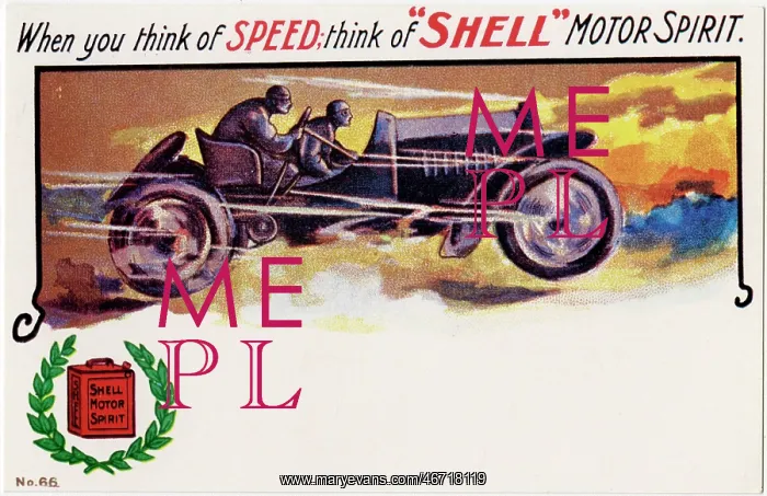 : Advertising postcard for Shell Motor Spirit : Advertising postcard for Shell Motor Spirit