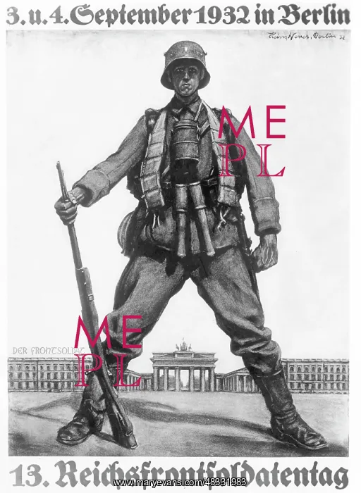 : Advertising poster for the 13th Reichsfrontsoldatentag : Advertising poster for the 13th Reichsfrontsoldatentag